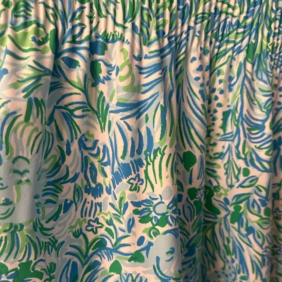 Lilly Pulitzer Love Luxletic Dress Hydra Blue Dandy Lions - Picture 7 of 9